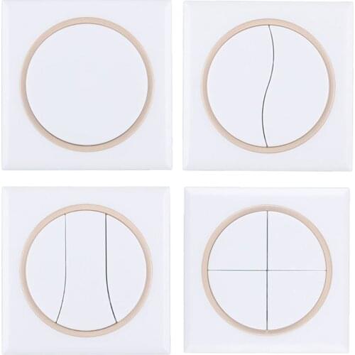 86 Wall Panel Remote Transmitter 1 2 3 4 Button Sticky RF TX Smart Home Room Living Room Bedroom Wireless Remote Control