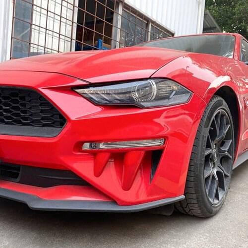 Car fog lamp frame modification accessories Fangs Styling car front lip decoration stickers For 18-20 Ford Mustang