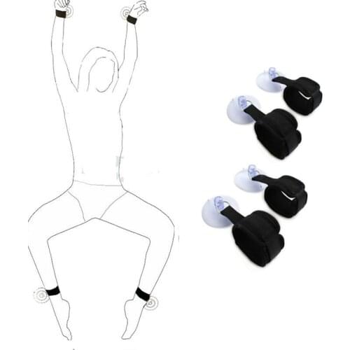 BDSM Bondage Shower floor Suction Cup Sucker Handcuffs And Anklecuffs Restraints Fantasy Cuffs Roleplay Sex Toy For Couple