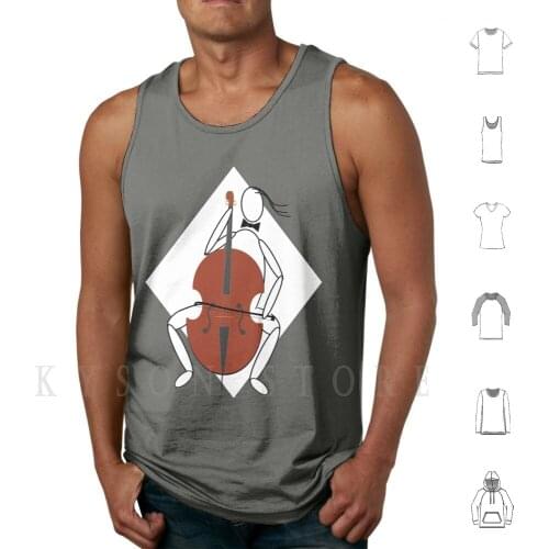 Celloish-From The Word Cello Meaning Between The Knees Tank Tops Vest Sleeveless Cello Musical Instrument Orchestra Music