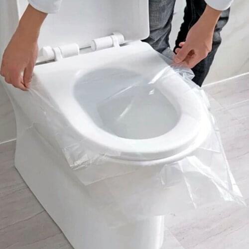 Toilet Seat Cover Portable Safety Travel Bathroom Toilet Paper Pad Bathroom Accessory Biodegradable Disposable Plastic Cover