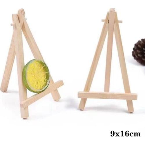 5pcs Wood Easel Stand Tablet Adjustable Childrens Painting Log Triangle Display Rack Photo Phone Desktop Holder Mini Memo Easel