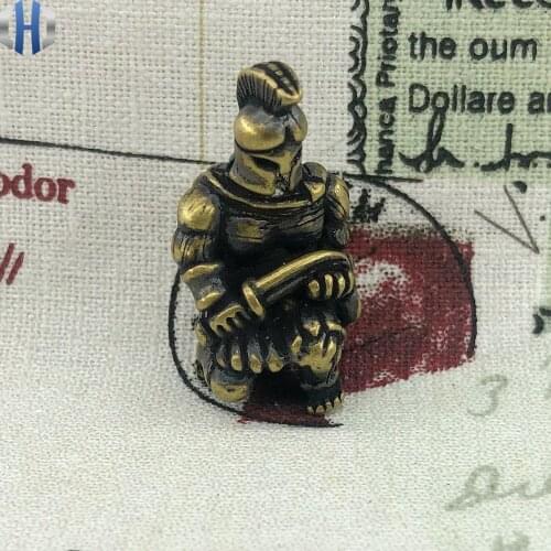 EDC Tools Knife Beads Brass Sparta Mask Skull Lanyard Bead Paracord Knife Keychain Tool DIY Pendant