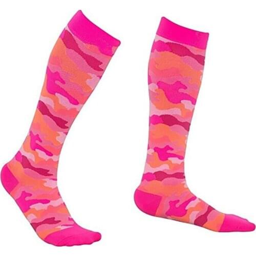 Compression Long Socks elastic heat resistant smooth durable Knee High Printed Polyester Nylon Hosiery Footwear Accessories