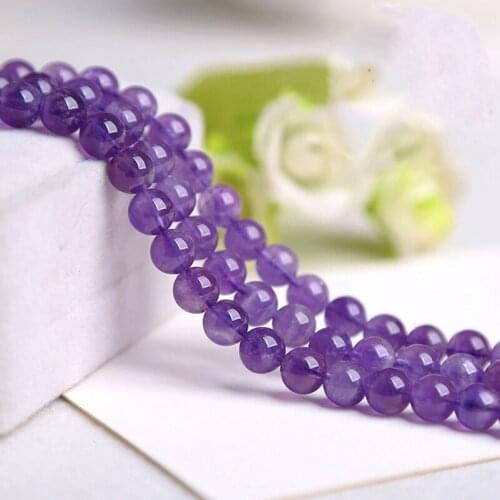 High Grade Amethysts Quartz Beads 4MM 6MM 8MM 10MM 12MM Round Natural Loose Stone DIY for Jewelry Dreamily Amethysts