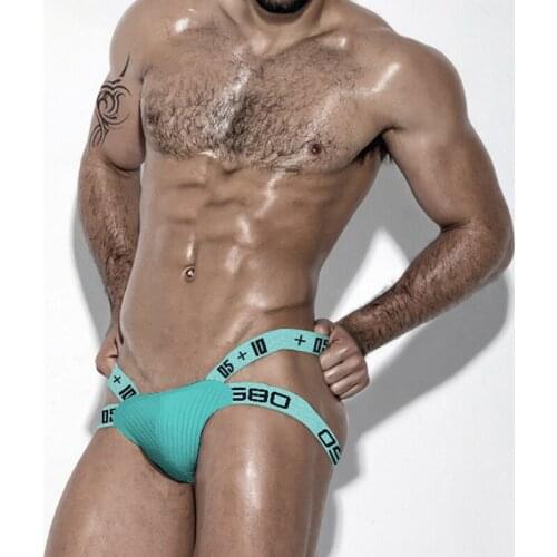 Hot Sales Men Underwear Low Waist Men Thong Cotton Sexy Gay Jockstrap Cotton Male Panties Cueca Tanga Hombre