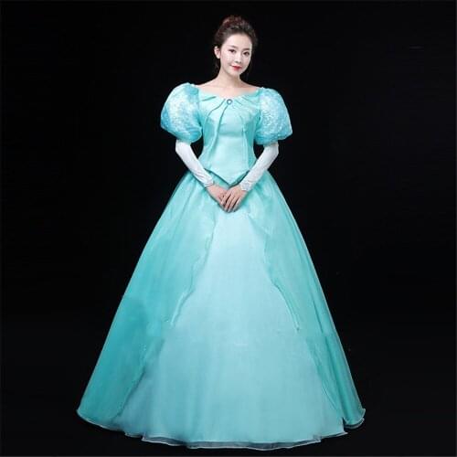 Ariel Princess Fashion Cosplay Costume Dress for Halloween Carnival Party Cosplay Performance Comics Show Costumes Custom-Made