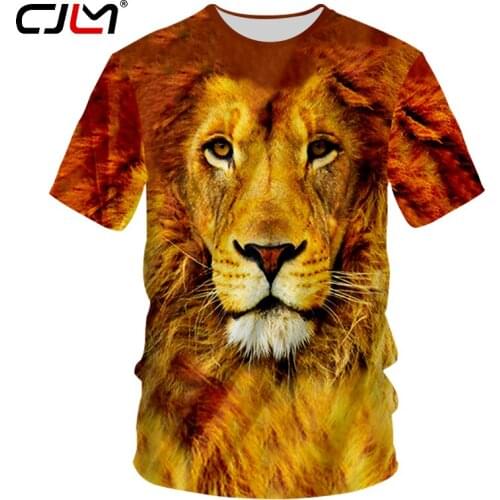CJLM New Fashion Men 3d T-shirt Funny Print Lion King Summer Cool T Shirt Homme Hip Hop Street Wear Tops Tee Shirt Dropshipping