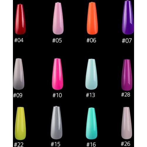 Nail tips 100pcs /box Long Nails With Color Fake Nails