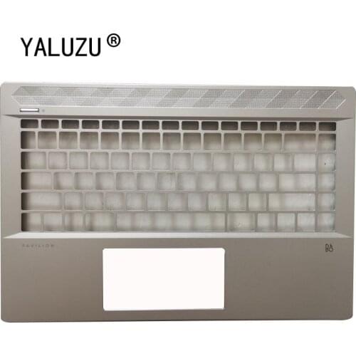 YALUZU New case shell For HP Pavilion 14-CE 1004TX 1005TX Palmrest Cover Silver With Fingerprint Hole