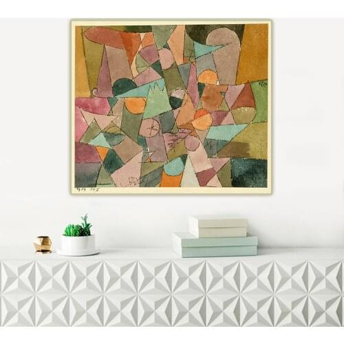 Paul Klee《Untitled(2)》Abstract Canvas Oil Painting Artwork Poster Picture Wall Hanging Decor Home Living Room Decoration