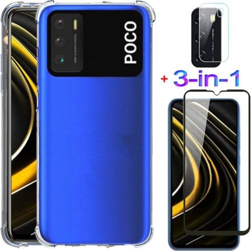 Poco M3 Shockproof Case for Poco-M3 Silicone Phone Cases Poco X3 NFC Soft Clear Cover Pocophone M3 Pro 5G Xiaomi Poco M 3 Case