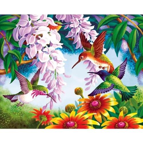 Full Square Round Drill 5D DIY Diamond Painting Flowers,Birds,Trees 3D Embroidery Cross Stitch Mosaic Rhinestone Home Decor
