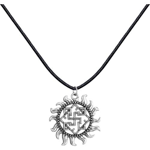 Rus Amulets and Talismans Necklace Viking Jewelry Slavic Pendant Fern Flower Star Vintage Charm Nordic Ethnic Pendant