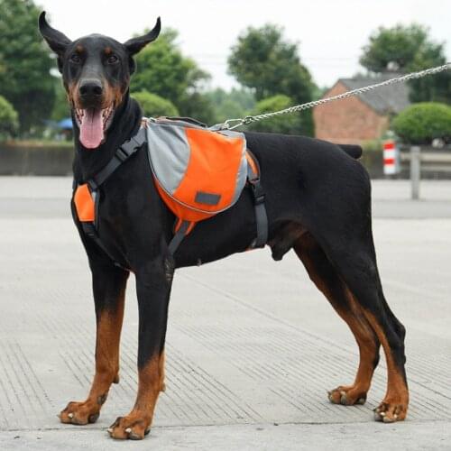 Outdoor Pet Backpack Large Capacity Dog Adjustable Saddle Bag Luxury Dog Backpack Harness Carrier For Traveling Hiking Supplies