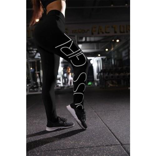 Letter Printing Sport Fitness Tights Leggings Women High Waist Scrunch Yoga Leggings For Women Sweat Yoga Pants Sportwears