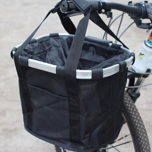 Bicycle Basket Folding Removable Front Bike Handlebar Basket Detachable Bag New 2020