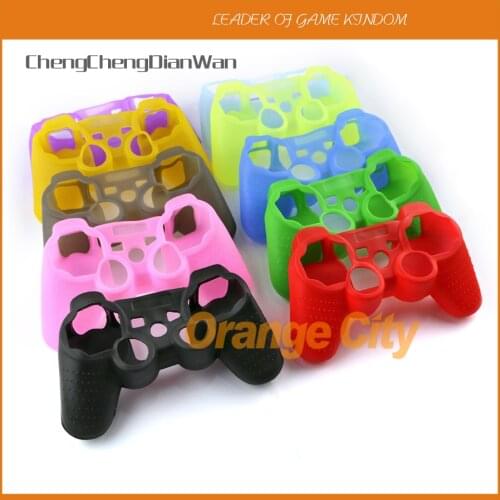 1pc ChengChengDianWan multi color Silicone Case For PS3 Controller Silicone Protective Skin Case Cover
