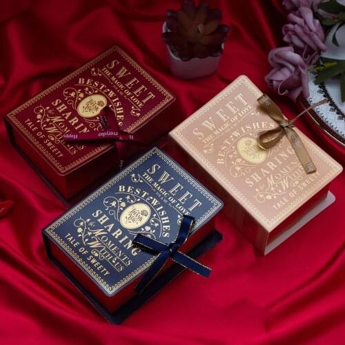 10/20/50pcs Magic Book Wedding Candy Box Creative Love Gift Box With Hand Cartons Chocolate Packaging Boxes Event Party Supplies