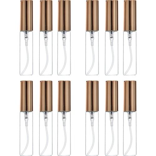 12 Pcs 5Ml Refillable Mini Perfume Spray Bottle Spray Atomizer Portable Container Perfume Bottle