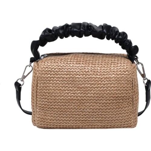 2022 Summer Straw Bag Cloud Portable One Shoulder Messenger Womens Bag Small Fresh Wind Beach Holiday Fashion Make-up Bag