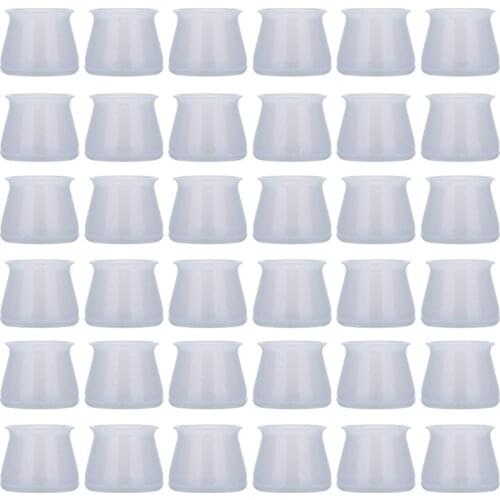 36 Pcs Chair Leg Covers Soft Plastic Furniture Base Floor Protectors Removable