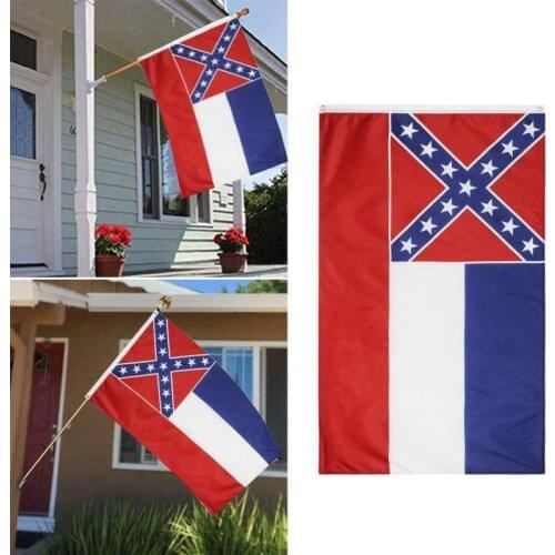 90*150cm Mississippi Flag High Quality Double Sided Printed Polyester US mississippi Flag Outdoor activities supplies Home Decor
