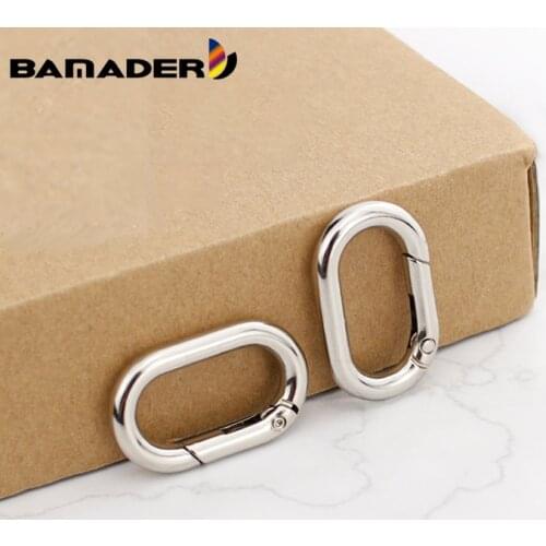 BAMADER Spring Oval Open Ring Buckles Clips Hooks Openable Keyring Leather Strap Buckle Snap Clasp Clip Trigger DIY Accessories