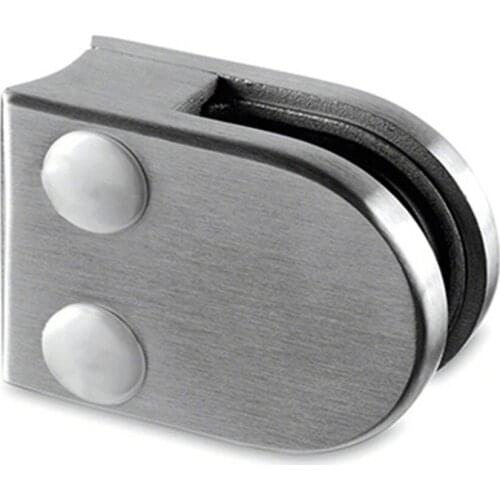 Freeshipping SUS 304# Rounded "D" Shape Glass Clamp For Round Newel Post