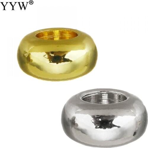 50pcs Solid Brass Metal Gold /Sliver Gold Flat Round Shape 4mm loose Spacer Beads Lot For DIY Jewelry Making Accessories