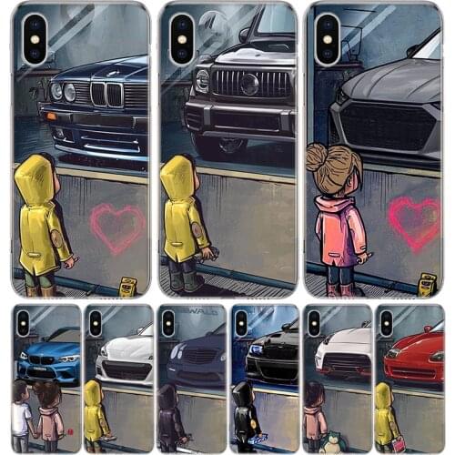 Boy See Sports Car Jdm Drift Cover Phone Case For Iphone 11 12 Mini Pro 7 6 X 8 6S Plus XS MAX + XR 5S SE Art Coque Capa Shell