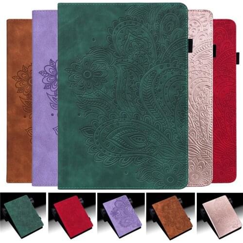 Card Slots Cover For Huawei Matepad 11 10.95 inch Case Emboss Flower Shell Leather Tablet Funda For Huawei Matepad 11 Case 2021