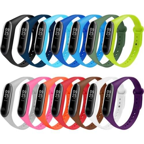 Colorful mi band 3 4 accessories pulseira miband 3 4 strap replacement silicone Wriststrap for xiaomi mi 3 4 bracelet Wristband