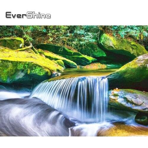 Evershine Diamond Painting Landscaper Full Square Diamond Mosaic Rhinestone Cross Stitch Diamond Embroidery Waterfall Home Decor