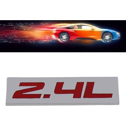 Chrome Red 2.4L 2.4 L Engine for Fender Trunk Lid Emblem Decal Badge Sticker
