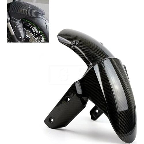 Motorcycle Carbon Fiber Front Fender Cover For Kawasaki Z800 Z1000 ZX6R ZX10R 2009 - 2017 Protector Mudguard Fairing Accessory