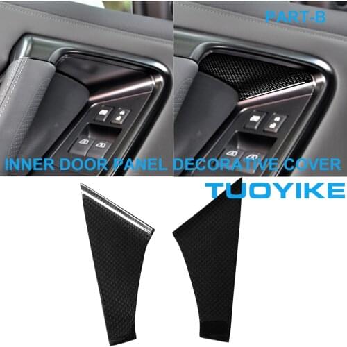 LHD RHD Styling Real Carbon Fiber Interior Inner Door Panel Decorative Cover Trim Sticker A For Nissan GTR GT-R R35 2008-2016