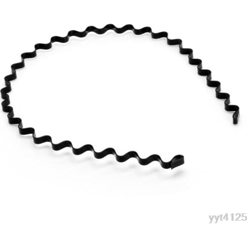 Fashion Women Girls Black Spiral Wave Headband Hair Band Hoop Sport Accessories W110