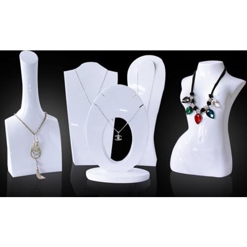 New Fashionable White Necklace Holder Mannequin Torso For Jewelry Display
