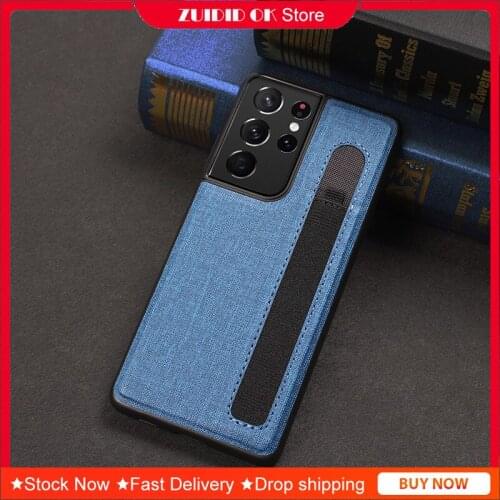 Pencil Case For Samsung Galaxy S21 Ultra Noet 20 Ultra Case Slim Aoge Leather Case Wallet Card Slot Protective Phone Case