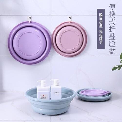 Portable Travel Outdoor Folding Basin Laundry Wash Wash Dish Hanging Basin Student Military Training Folding Basin