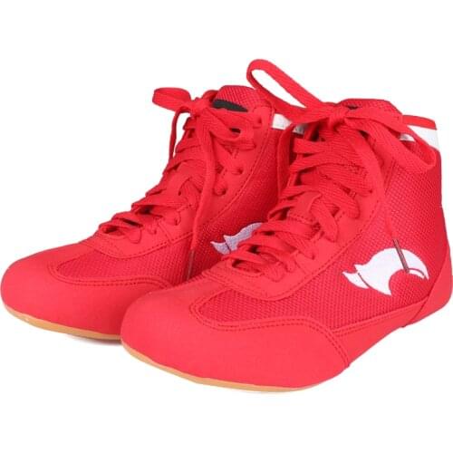 Professional Boxing Wrestling Shoes Fighting Weightlift Shoes Breathable Sneakers Training Boxing Boots Plus Size 34-46