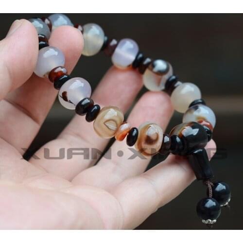 Drop Shipping Agate Bracelets Bangles White Chalcedony Beads Bracelets Hand String Gift for Women Mens Fine Jewelry