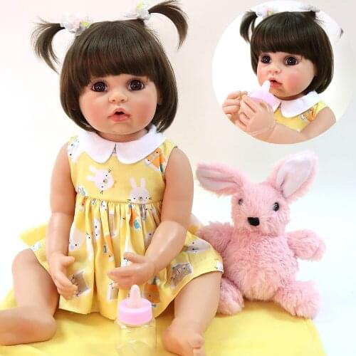Reborn Baby Dolls Realistic Girl Princess 22inch 56cm Full vinyl silicone bebes reborn bonecas Washable Toy For kids Gifts