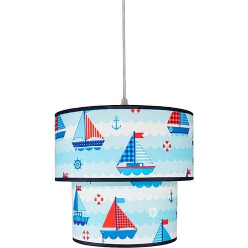 Senay Lightning, Children Room Double Cylinder Fabric Chandelier-Sailor