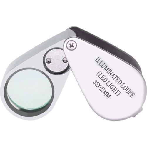 Magnifier glasses,Magnifying glass,Ampliador,Illuminated 2 LED Stand Magnifier mini Microscope Jeweler Loupe Lens Lupa f. 21007