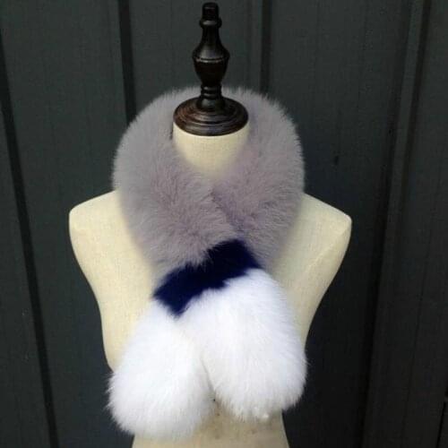 Thick Real Fox fur Scarf Women Winter Russia Fur Scarves Ladies Warm High Quality Genuine Fur neck Warmer Female Scarf Girl