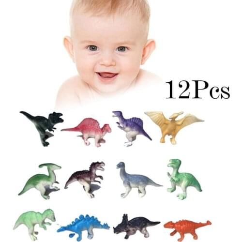 12pcs PVC Dinosaur Model Simulation Park Wild Mini Dinosaur Animal Vinyl Plastic Toy Action Figure Gift For Kids Toys Set