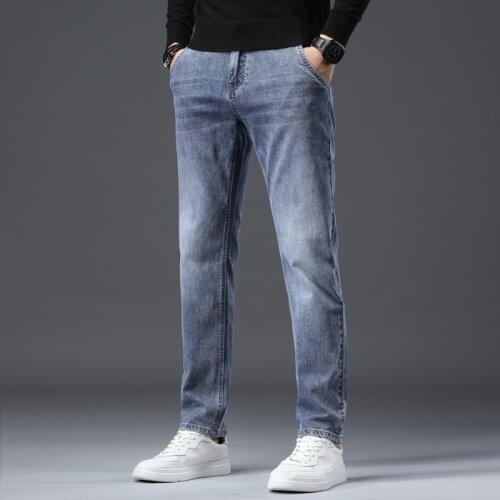 2021 Mens Jeans Fashion Straight Denim Pants Men Classic Casual Jeans Male Plus Size Denim Trousers Jeans for Men 28-40