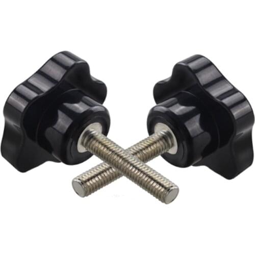 3pcs/lot M5/M6/M8/M10 Five-Star Hand-Tighten Screws Torx Hand-Tight Bolt Adjustment Screws With Steel Bolt Stud